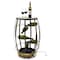 Vintiquewise Metal Barrel Design Cascading Waterfall Floor Water Fountain w/Tiering Wine Bottles Yard Art Decor QI003852 - alternate 1